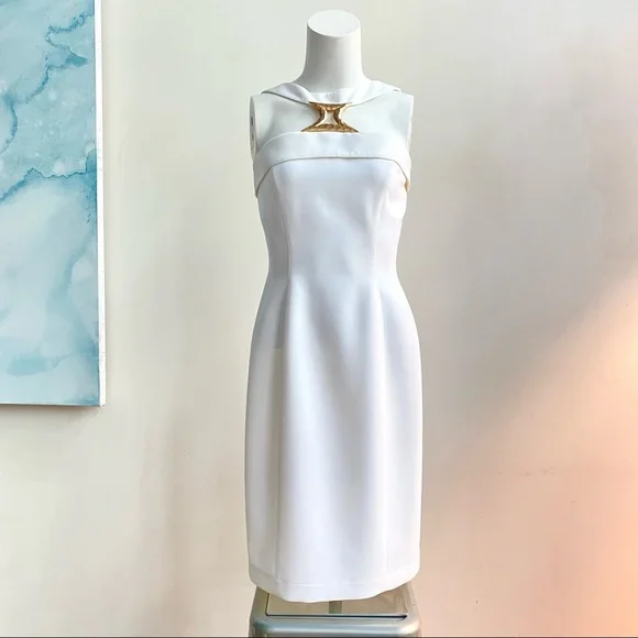 THEIRRY MUGLER Iconic Vintage White Bandeau Sheath Dress - Picture 7 of 12